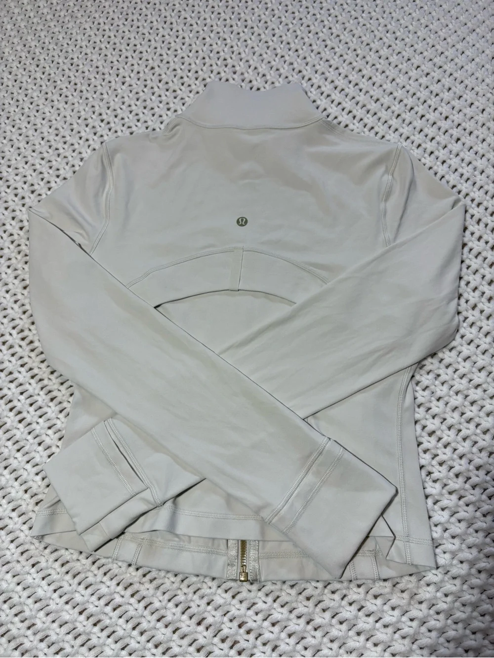 lululemon bone/gold define cropped jacket nulu size 8